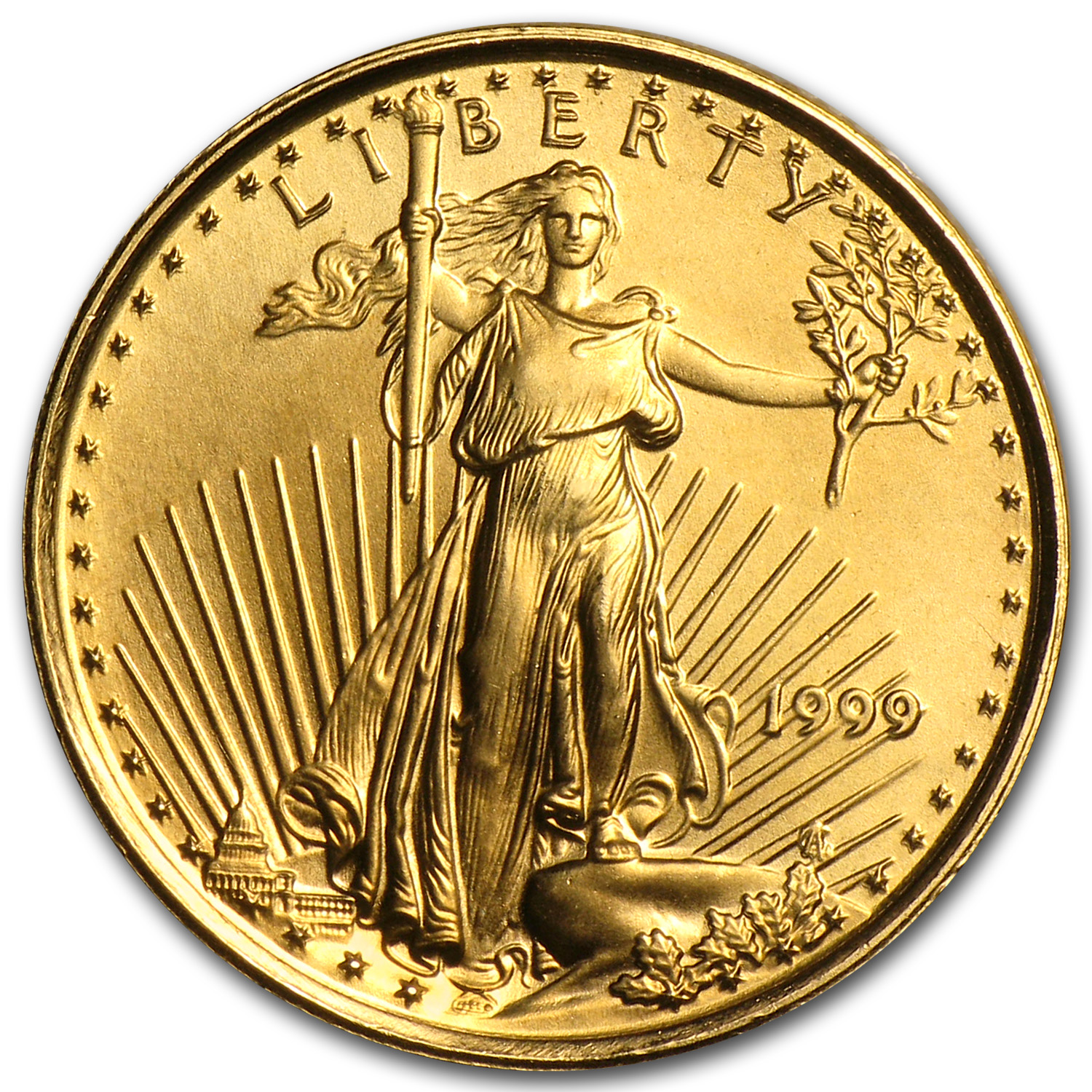 1998 1/10 oz Gold American Eagle BU SKU #7447 
