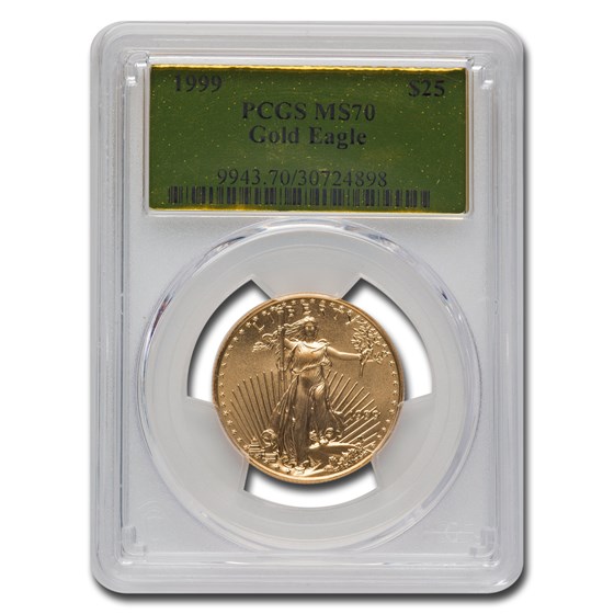 1999 1/2 oz American Gold Eagle MS-70 PCGS (Gold Label)