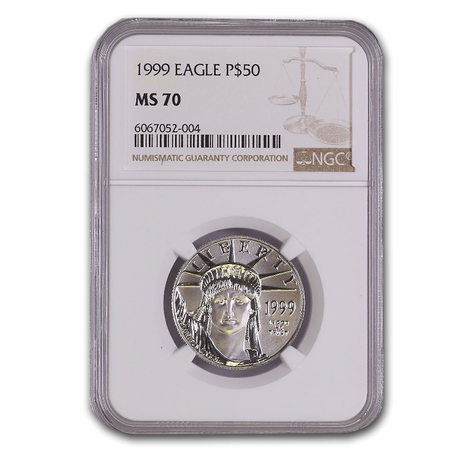 1999 1/2 oz American Platinum Eagle MS-70 NGC