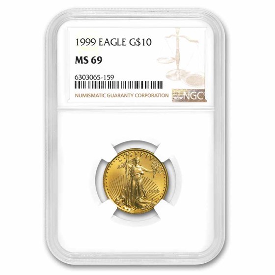 1999 1/4 oz American Gold Eagle MS-69 NGC 1999 1/4 oz American Gold Eagle MS-69 NGC