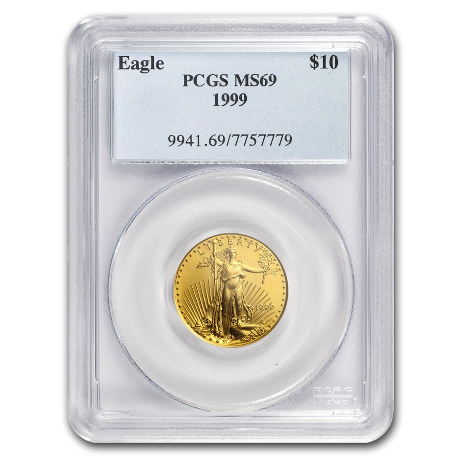 1999 1/4 oz American Gold Eagle MS-69 PCGS
