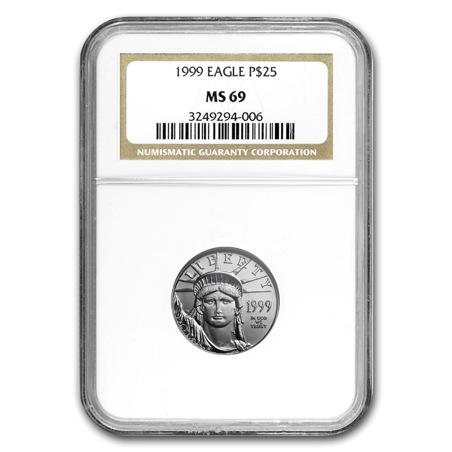 1999 1/4 oz American Platinum Eagle MS-69 NGC