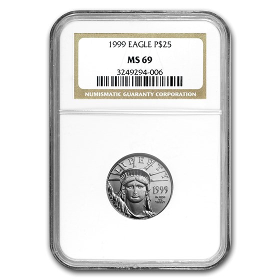 1999 1/4 oz American Platinum Eagle MS-69 NGC 1999 1/4 oz American Platinum Eagle MS-69 NGC