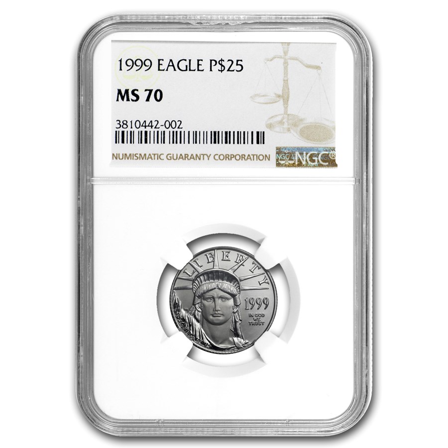 1999 1/4 oz American Platinum Eagle MS-70 NGC