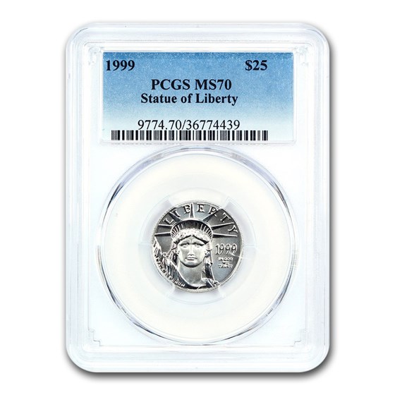 1999 1/4 oz Platinum American Eagle MS-70 PCGS 1999 1/4 oz Platinum American Eagle MS-70 PCGS