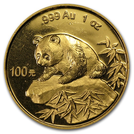 1999 1 oz Gold Chinese Panda Small Date (Abrasions) 1999 1 oz Gold Chinese Panda Small Date (Abrasions)