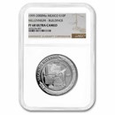 1999-2000 Mo Mexico Silver 10 Peso Pattern PF-68 NGC (Millennium) 1999-2000 Mo Mexico Silver 10 Peso Pattern PF-68 NGC (Millennium)