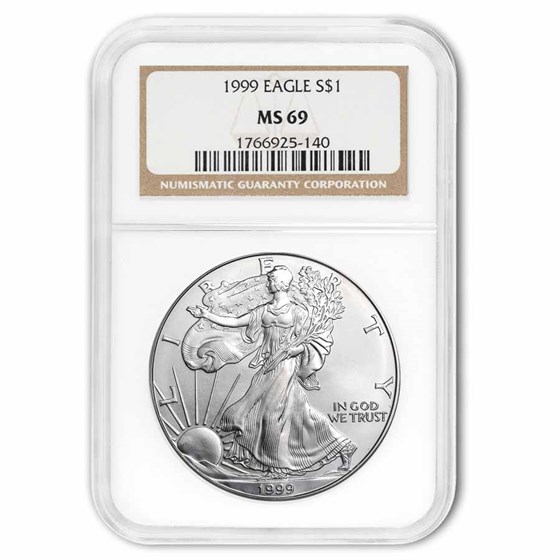 1999 American Silver Eagle MS-69 NGC 1999 American Silver Eagle MS-69 NGC