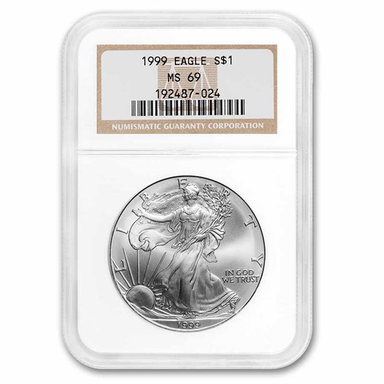 1999 American Silver Eagle MS-69 NGC