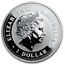 1999 AUS 1 oz Ag Kookaburra BU (50 Franc Letzebuerg Dual Privy)