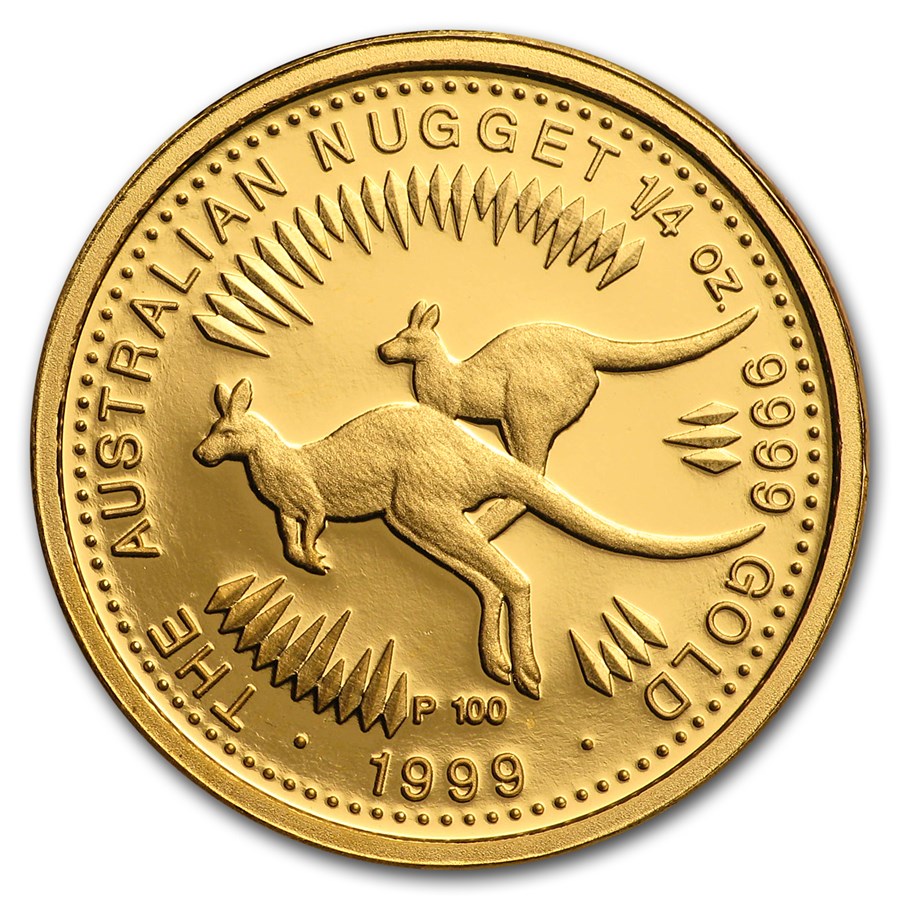 1999 Australia 1/4 oz Proof Gold Nugget