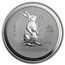 1999 Australia 1 kilo Silver Year of the Rabbit BU