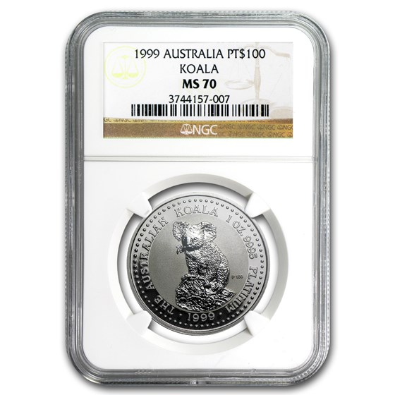 1999 Australia 1 oz Platinum Koala MS-70 NGC 1999 Australia 1 oz Platinum Koala MS-70 NGC