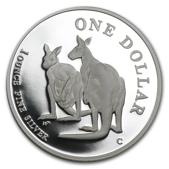 1999 Australia 1 oz Proof Silver Kangaroo (Capsule Only)