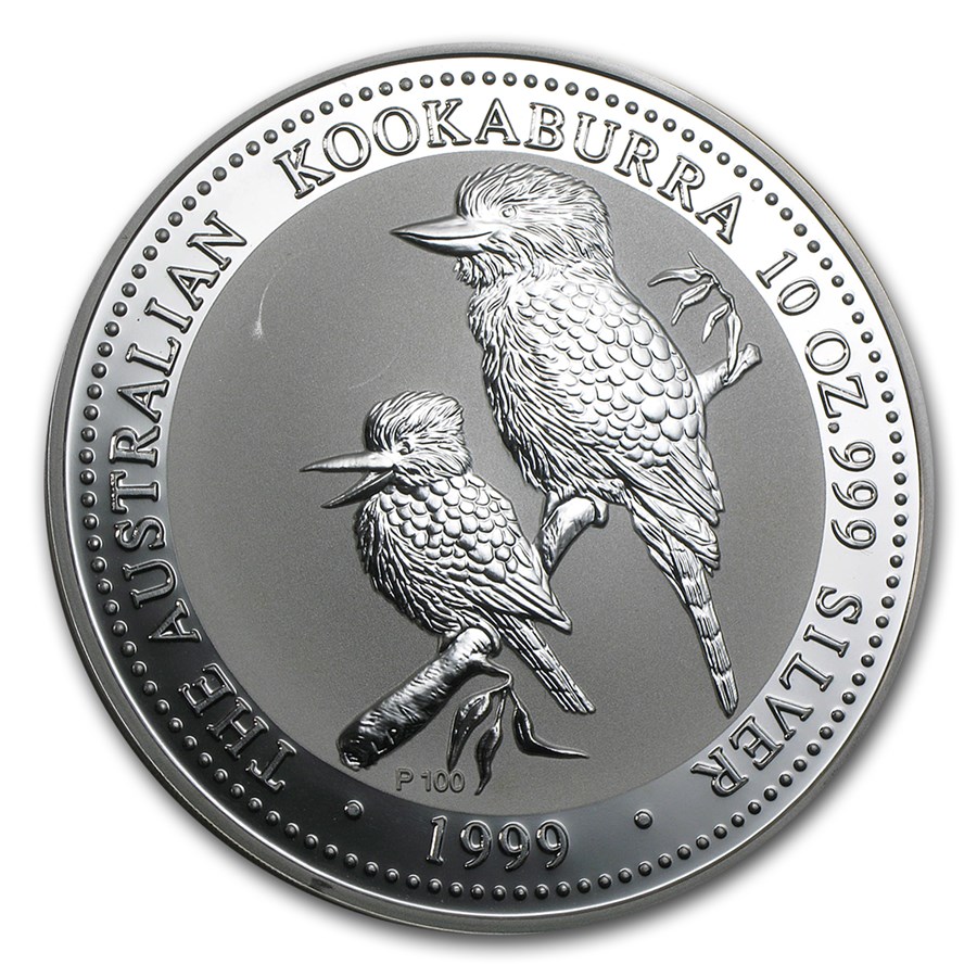 1999 Australia 10 oz Silver Kookaburra BU