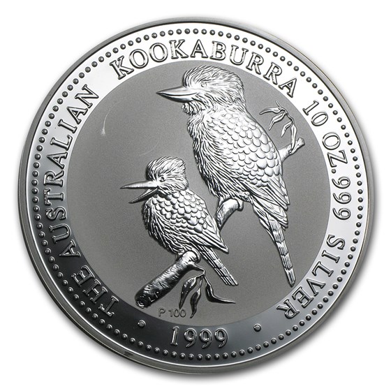 1999 Australia 10 oz Silver Kookaburra BU 1999 Australia 10 oz Silver Kookaburra BU