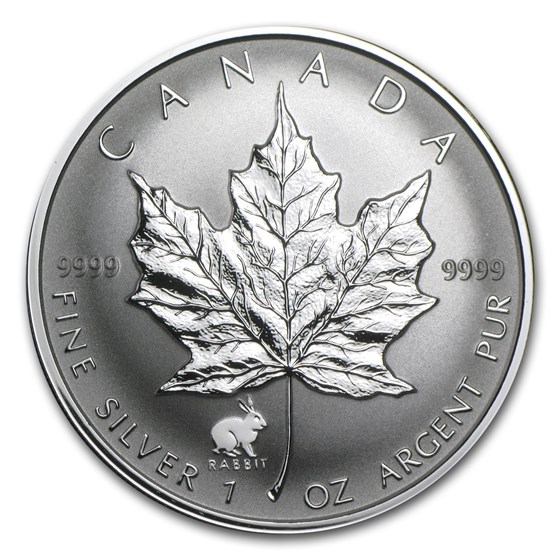 1999 Canada 1 oz Silver Maple Leaf Lunar Rabbit Privy 1999 Canada 1 oz Silver Maple Leaf Lunar Rabbit Privy