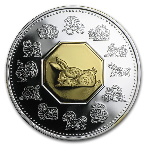 1999 Canada 1 oz Silver Year of the Rabbit Proof 1999 Canada 1 oz Silver Year of the Rabbit Proof