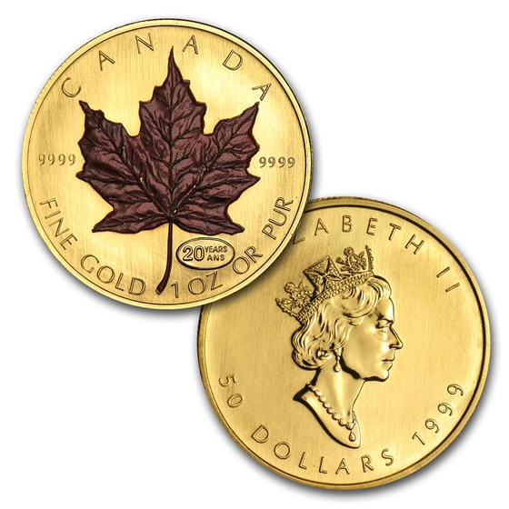 Buy 1999 Canada 5-Coin Gold Maple Leaf Red Maple Set (w/Box & COA) | APMEX