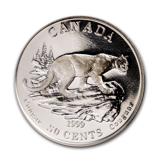 1999 Canada Silver $0.50 Cats of Canada: Cougar Prf (Original pkg 1999 Canada Silver $0.50 Cats of Canada: Cougar Prf (Original pkg