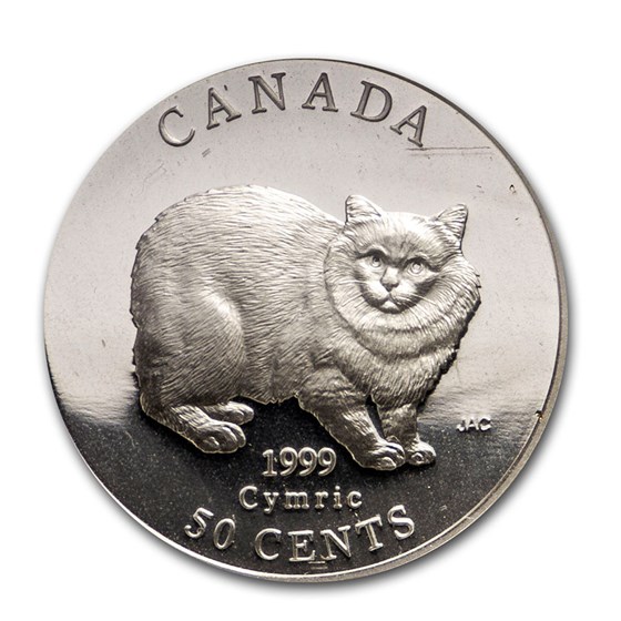 1999 Canada Silver $0.50 Cats of Canada: Cymric Pf (Original pkg) 1999 Canada Silver $0.50 Cats of Canada: Cymric Pf (Original pkg)