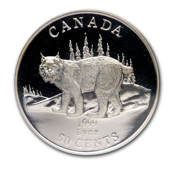 1999 Canada Silver $0.50 Cats of Canada: Lynx Prf (Original pkg) 1999 Canada Silver $0.50 Cats of Canada: Lynx Prf (Original pkg)
