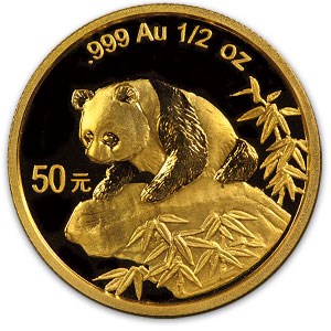 1999 China 1/2 oz Gold Panda Large Date BU (NOT Sealed) 1999 China 1/2 oz Gold Panda Large Date BU (NOT Sealed)