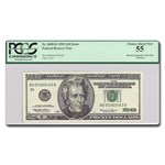 1999 (D-Cleveland) $20 FRN AU-55 PCGS (Fr#2085-D) Font Size Error