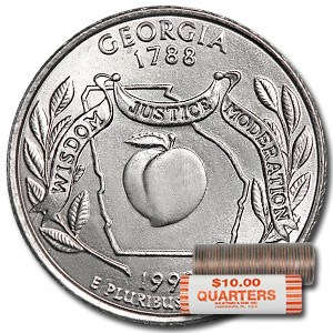 1999-D Georgia Statehood Quarter 40-Coin Roll BU