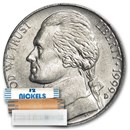 1999-D Jefferson Nickel 40-Coin Roll BU