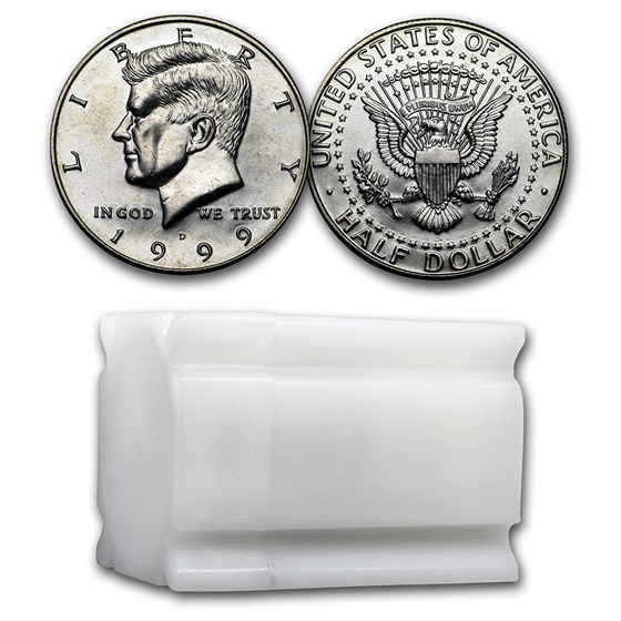 1999-D Kennedy Half Dollar 20-Coin Roll BU 1999-D Kennedy Half Dollar 20-Coin Roll BU
