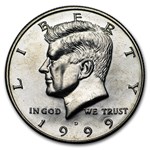 1999-D Kennedy Half Dollar 20-Coin Roll BU