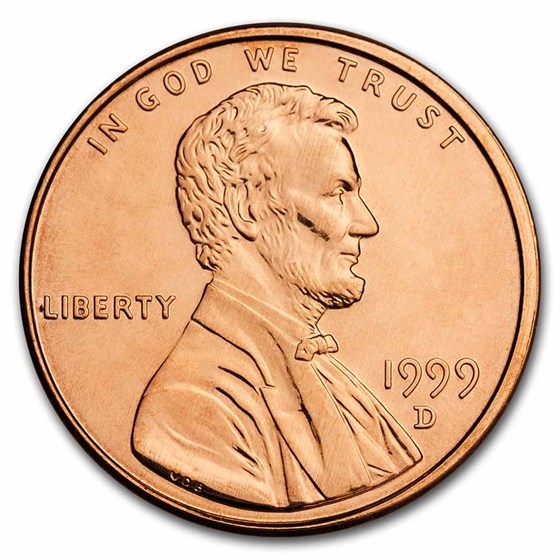 1999-D Lincoln Cent BU (Red) 1999-D Lincoln Cent BU (Red)