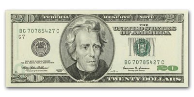 1999 (G-Chicago) $20 FRN CU (Offset Error) 1999 (G-Chicago) $20 FRN CU (Offset Error)