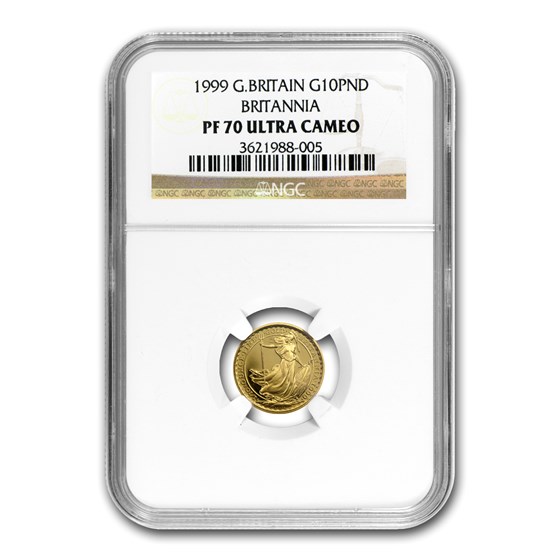 1999 Great Britain 1/10 oz Proof Gold Britannia PF-70 NGC UCAM 1999 Great Britain 1/10 oz Proof Gold Britannia PF-70 NGC UCAM
