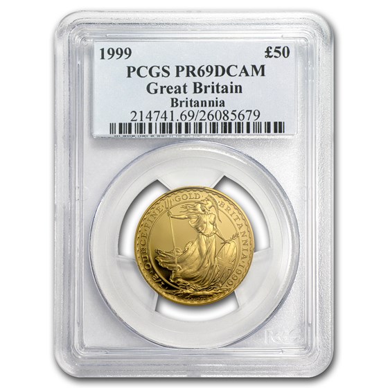 1999 Great Britain 1/2 oz Proof Gold Britannia PR-69 PCGS 1999 Great Britain 1/2 oz Proof Gold Britannia PR-69 PCGS
