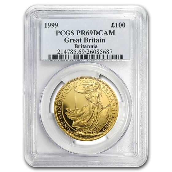 1999 Great Britain 1 oz Gold Britannia PR-69 PCGS 1999 Great Britain 1 oz Gold Britannia PR-69 PCGS