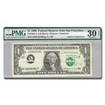 1999 (L-San Fran) $1 FRN VF-30 EPQ PMG (Fr#1924-L) Fold Error