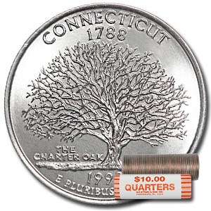 1999-P Connecticut Statehood Quarter 40-Coin Roll BU