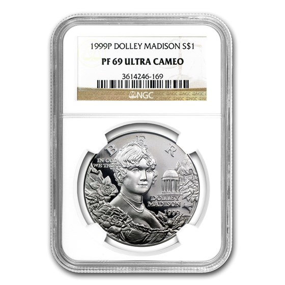 1999-P Dolley Madison $1 Silver Commem PF-69 NGC