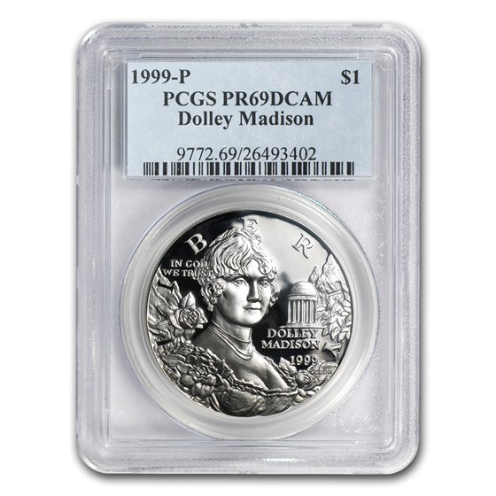 1999-P Dolley Madison $1 Silver Commem PR-69 PCGS 1999-P Dolley Madison $1 Silver Commem PR-69 PCGS
