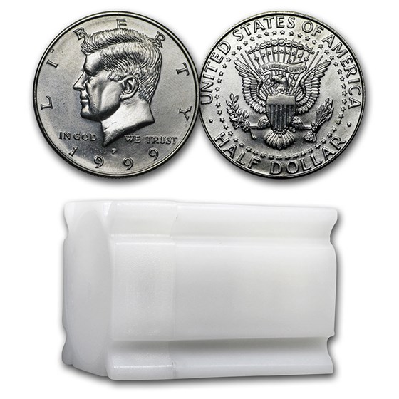 1999-P Kennedy Half Dollar 20-Coin Roll BU 1999-P Kennedy Half Dollar 20-Coin Roll BU