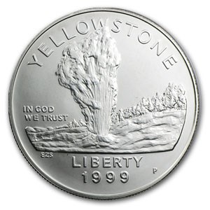 1999-P Yellowstone Park $1 Silver Commem BU (Capsule only) 1999-P Yellowstone Park $1 Silver Commem BU (Capsule only)