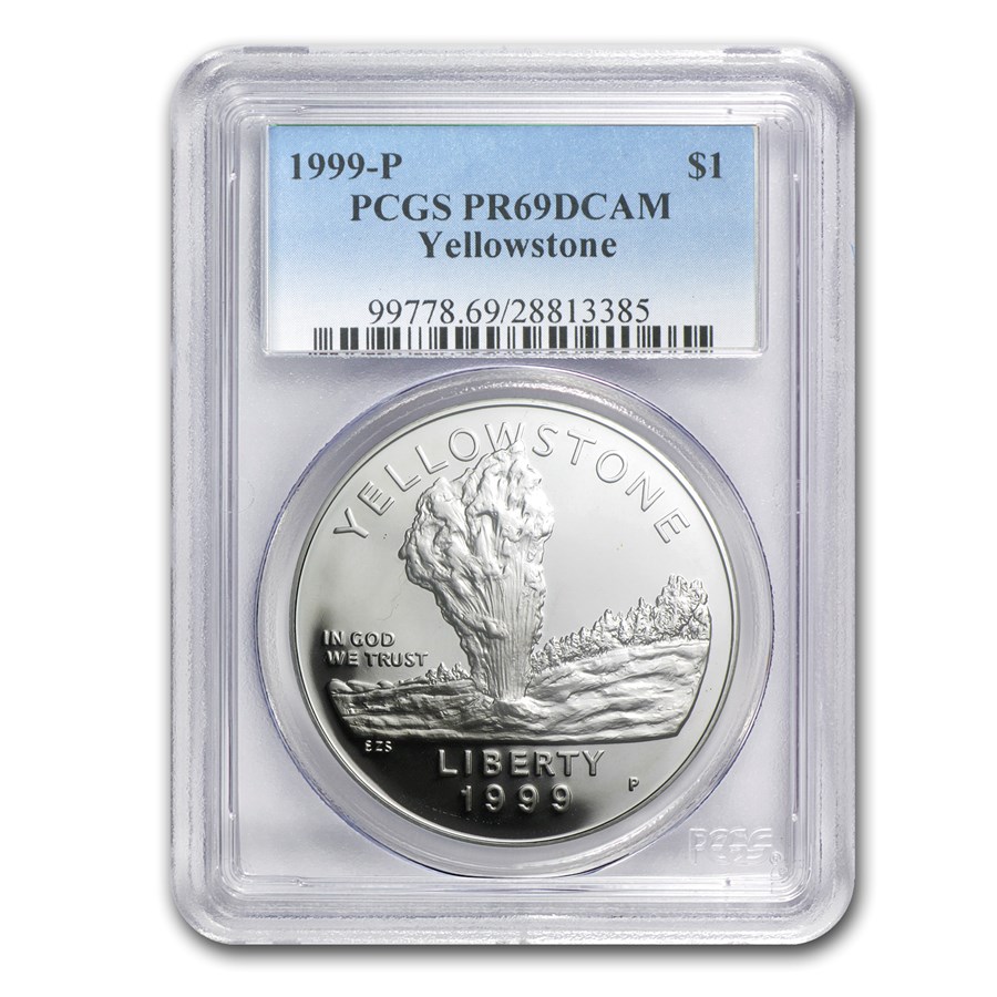 1999-P Yellowstone Park $1 Silver Commem PR-69 PCGS