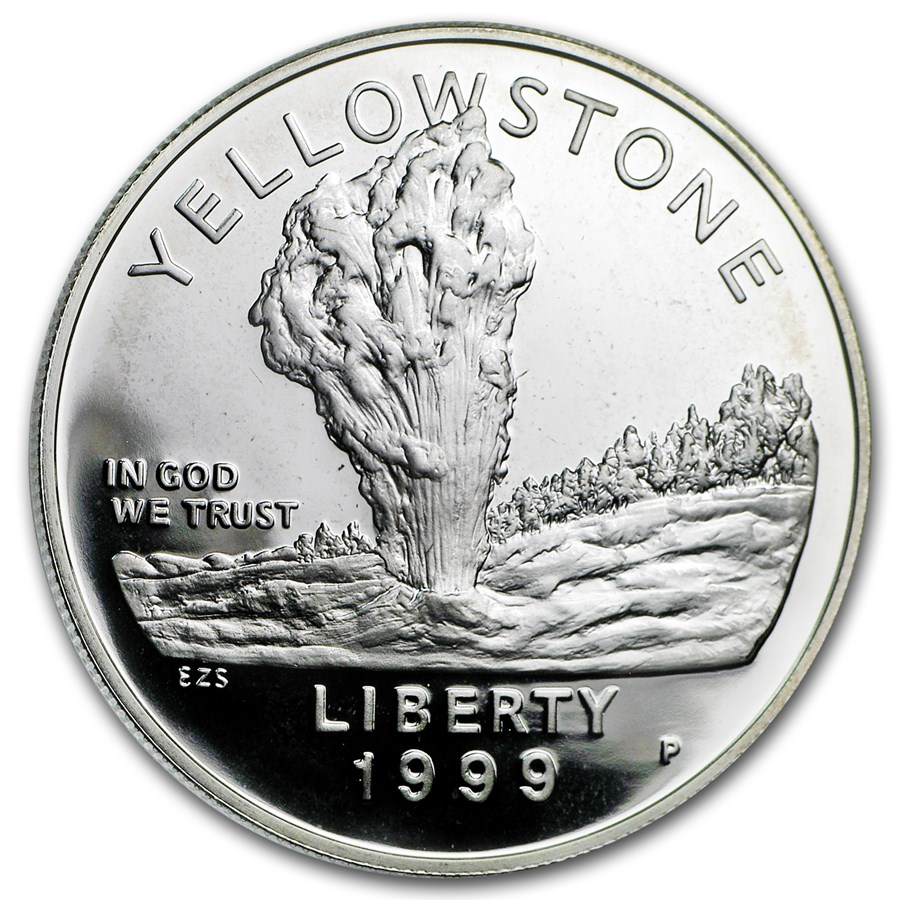 1999-P Yellowstone Park $1 Silver Commem Proof (Capsule only)