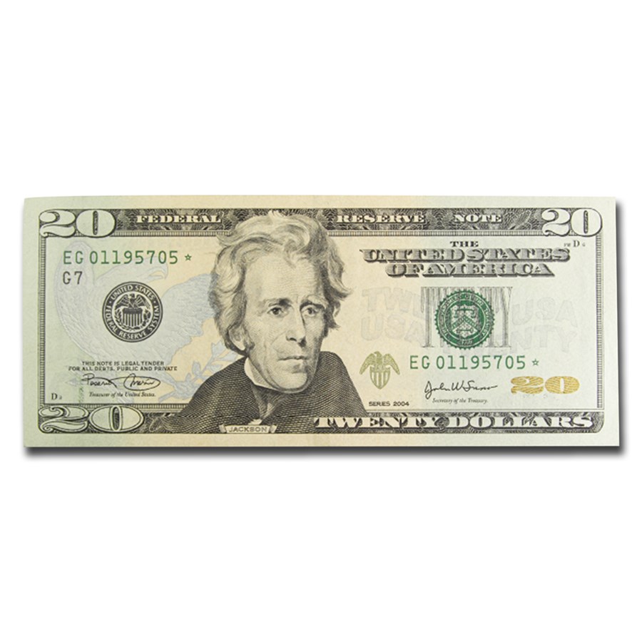 1999-Present* $20 FRN XF (Star Note, Districts of Our Choice)