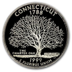 1999-S Connecticut State Quarter Gem Proof 1999-S Connecticut State Quarter Gem Proof