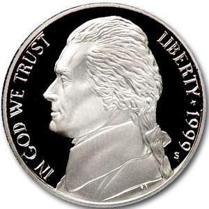 1999-S Jefferson Nickel Gem Proof 1999-S Jefferson Nickel Gem Proof