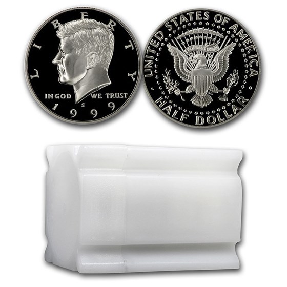 1999-S Kennedy Half Dollar 20-Coin Roll Proof 1999-S Kennedy Half Dollar 20-Coin Roll Proof