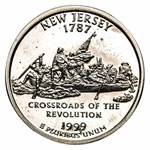 1999-S New Jersey State Quarter 40-Coin Roll Gem Proof